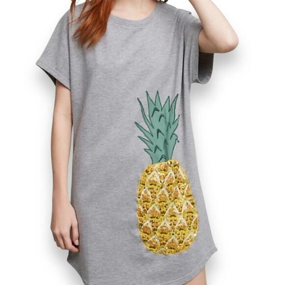 Maeve Anthropologie Pineapple Shirt Dress Extra Small XS‎ Women's Short Sleeve - Picture 1 of 11